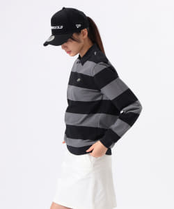 【+15%ポイントUP】〈WOMEN〉【別注】LACOSTE / ボーダー ロングスリーブ ポロシャツ