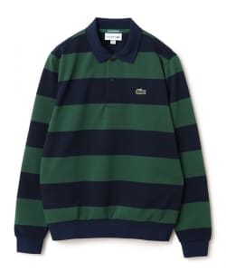 【+15%ポイントUP】〈WOMEN〉【別注】LACOSTE / ボーダー ロングスリーブ ポロシャツ