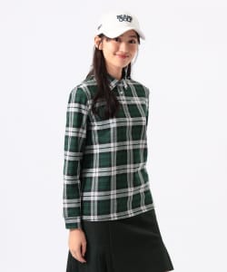 〈WOMEN〉ORANGE LABEL / チェック ロングスリーブ ポロシャツ