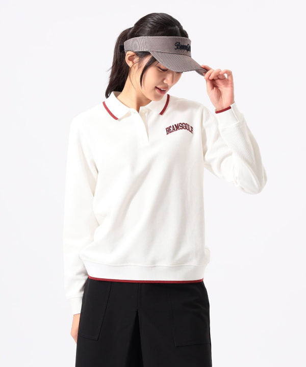〈WOMEN〉ORANGE LABEL / ツイル ダブルジャカード ポロシャツ Model：H170 B74 W60 H86　Size：M