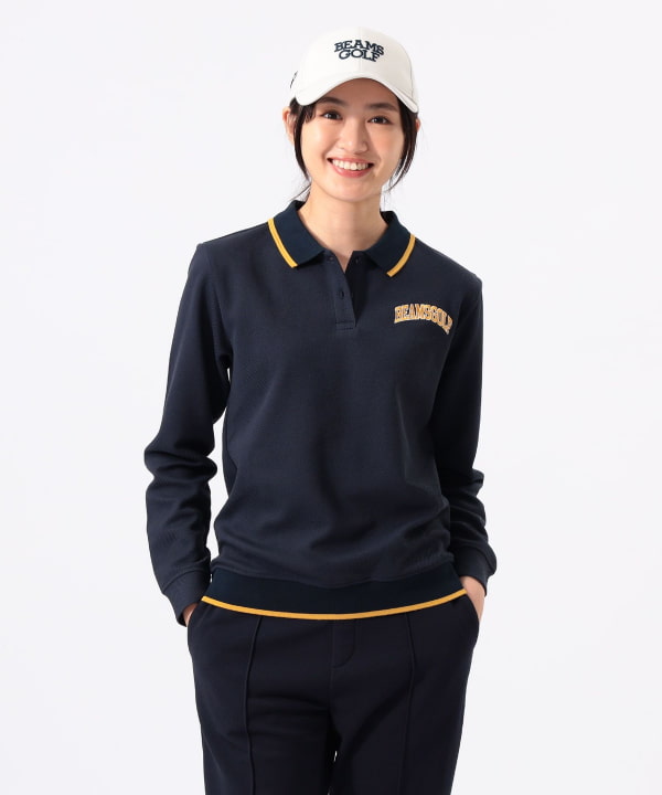 〈WOMEN〉ORANGE LABEL / ツイル ダブルジャカード ポロシャツ Model：H170 B74 W60 H86　Size：M