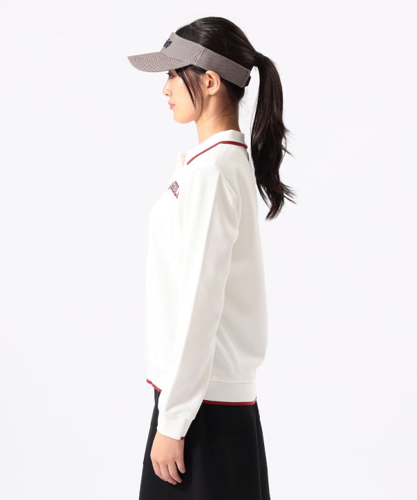 〈WOMEN〉ORANGE LABEL / ツイル ダブルジャカード ポロシャツ Model：H170 B74 W60 H86　Size：M