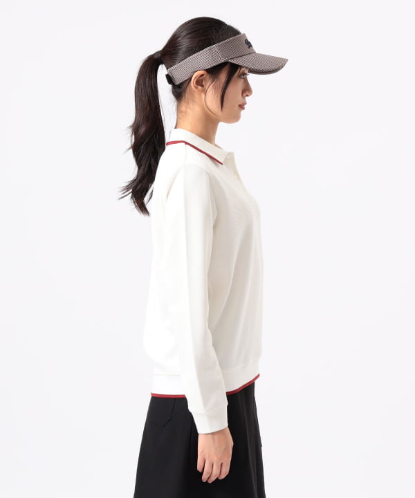 〈WOMEN〉ORANGE LABEL / ツイル ダブルジャカード ポロシャツ Model：H170 B74 W60 H86　Size：M