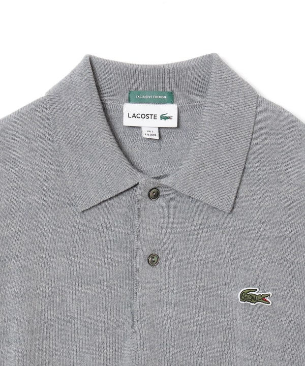 〈WOMEN〉【別注】LACOSTE / ロングスリーブ ニット ポロ