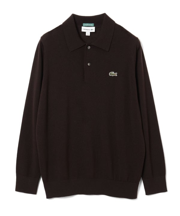 〈WOMEN〉【別注】LACOSTE / ロングスリーブ ニット ポロ