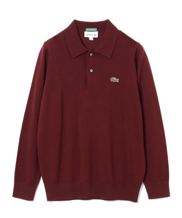 〈WOMEN〉【別注】LACOSTE / ロングスリーブ ニット ポロ
