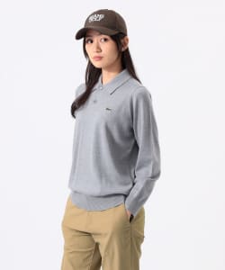 〈WOMEN〉【別注】LACOSTE / ロングスリーブ ニット ポロ