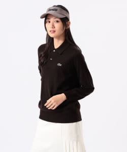 〈WOMEN〉【別注】LACOSTE / ロングスリーブ ニット ポロ