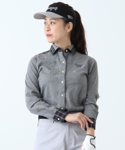 ▲BEAMS GOLF ORANGE LABEL / スター×チェック シャツ