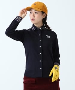 ▲BEAMS GOLF ORANGE LABEL / スター×チェック シャツ