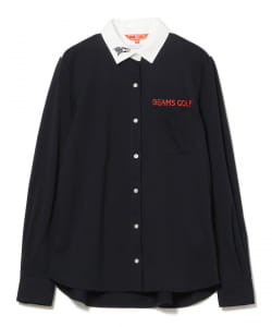 BEAMS GOLF ORANGE LABEL / ヨーク ロゴ クレリック ロングスリーブポロシャツ
