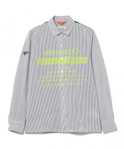 ▲BEAMS GOLF ORANGE LABEL / メッセージ プリント ロングスリーブシャツ