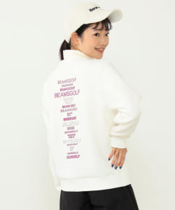 〈WOMEN〉BEAMS GOLF ORANGE LABEL / ダンボールニット バックロゴ プルオーバー