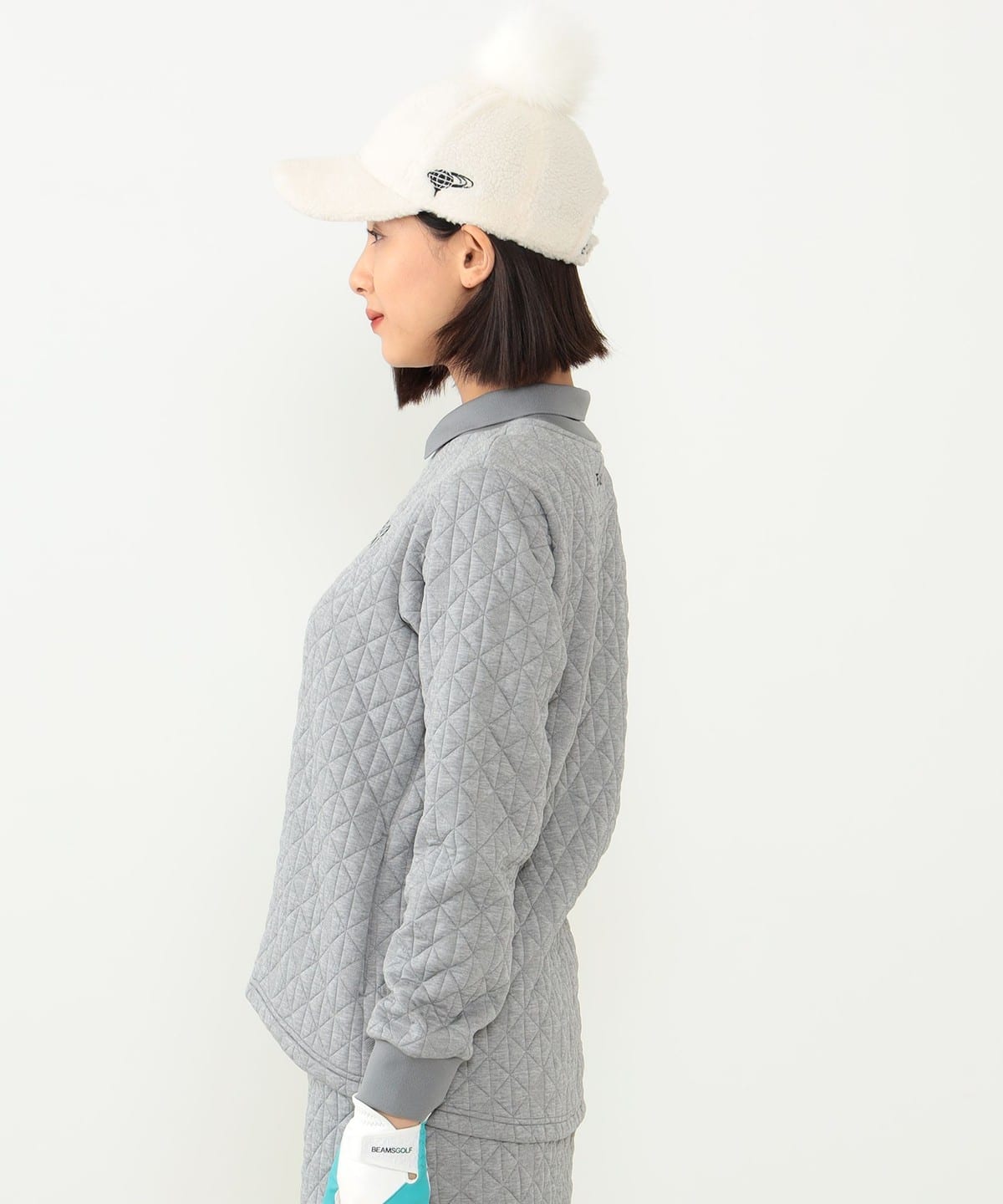 BEAMS GOLF BEAMS GOLF女式）BEAMS GOLF ORANGE LABEL /幾何被子套頭衫