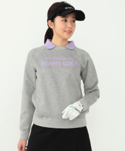 ＜WOMEN＞BEAMS GOLF ORANGE LABEL / 衿付き ダンボールニット ラグランプルオーバー