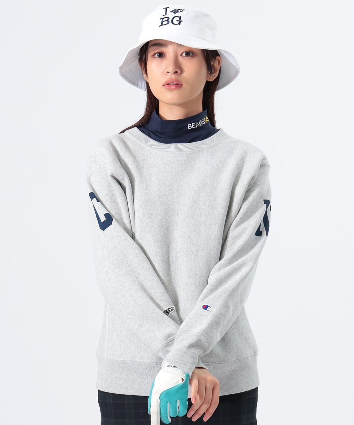 BEAMS GOLF（ビームス ゴルフ）〈WOMEN〉【別注】Champion リバースウィーブ（R）NYCロゴ スウェットシャツ（トップス  スウェット）通販｜BEAMS