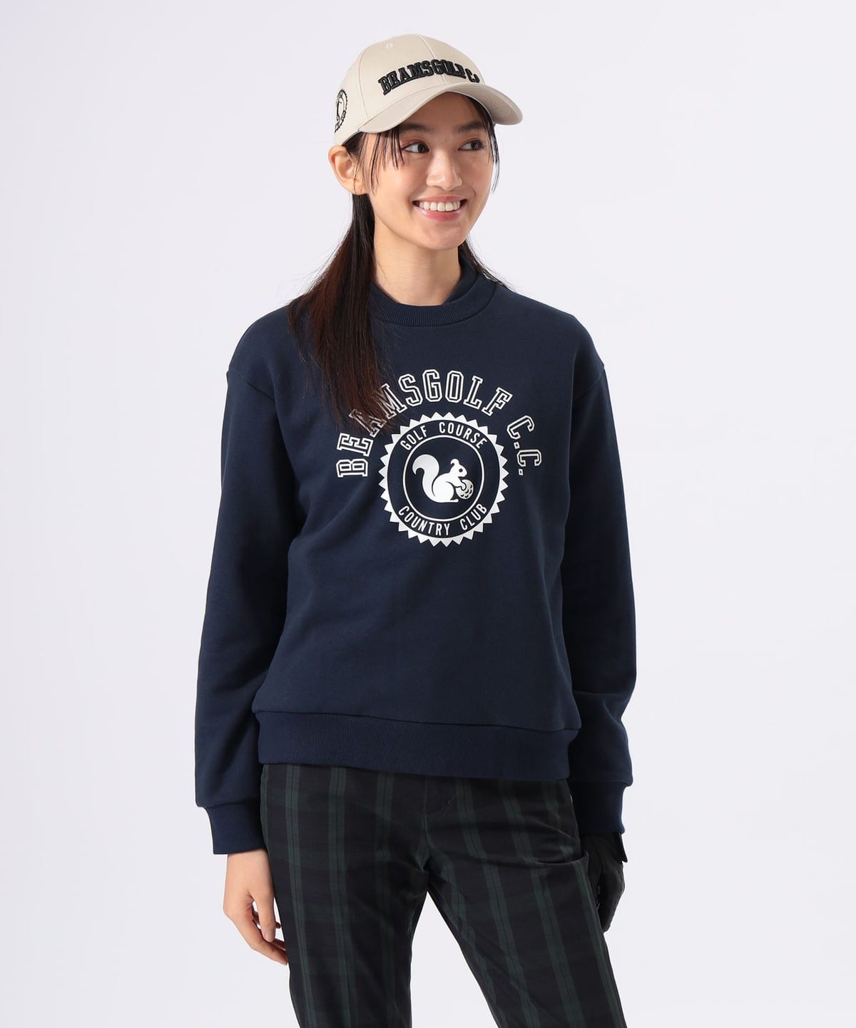 ORANGE LABEL / リスロゴ 裏毛スウェット トップス WOMEN NAVY M ORANGE LABEL / リスロゴ 裏毛スウェット トップス WOMEN NAVY M
