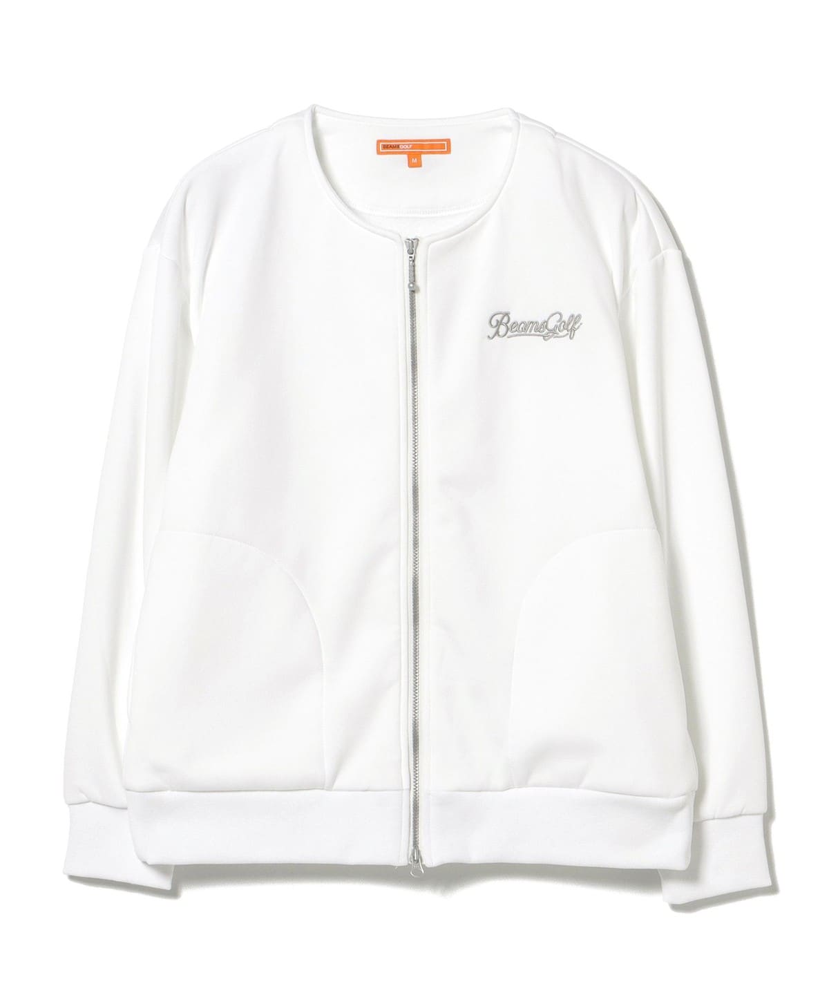 ビームスゴルフ ノーカラーブルゾン 中綿 ブラック 高ストレッチ BEAMS GOLF（ビームス ゴルフ）ORANGE LABEL / 裏起毛 ストレッチ ノー