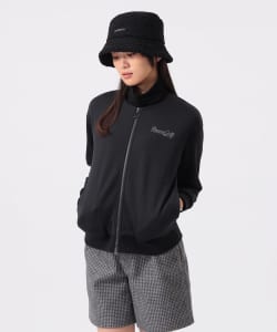 ORANGE LABEL / 裏起毛 ストレッチ ノーカラー ジップアップブルゾン