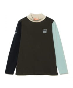 BEAMS GOLF ORANGE LABEL / クレイジー パターン モックネックシャツ