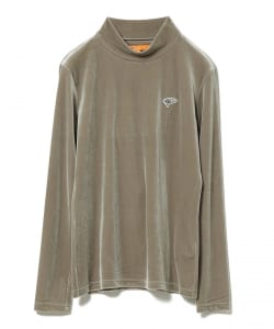 ORANGE LABEL / ストレッチ ベロア モックネックシャツ