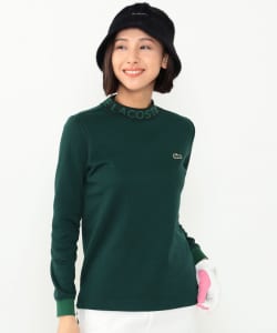 〈WOMEN〉LACOSTE for BEAMS GOLF / 別注 ロゴ モックネックシャツ