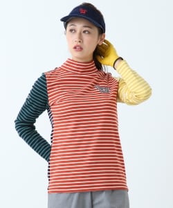 BEAMS GOLF ORANGE LABEL / クレイジー ボーダー ハイネック