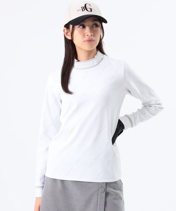 BEAMS GOLF（ビームス ゴルフ）ORANGE LABEL / ジャカードロゴ モックネック プルオーバー（Tシャツ・カットソー  カットソー）通販｜BEAMS