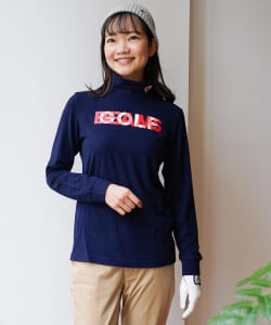 【アウトレット】〈WOMEN〉BEAMS GOLF ORANGE LABEL / レイヤーロゴ タートルネックシャツ