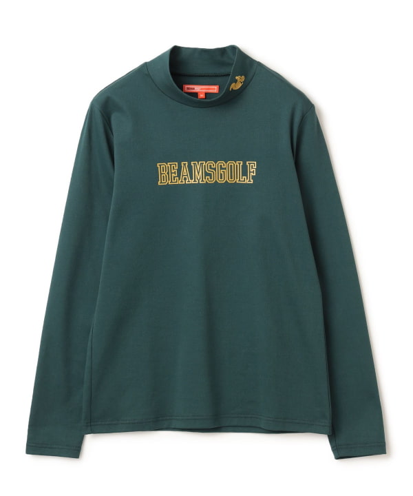 BEAMS GOLF 緑色 Lサイズ モックネックシャツ BEAMS GOLF（ビームス ゴルフ）〈WOMEN〉ORANGE LABEL / 鹿の子