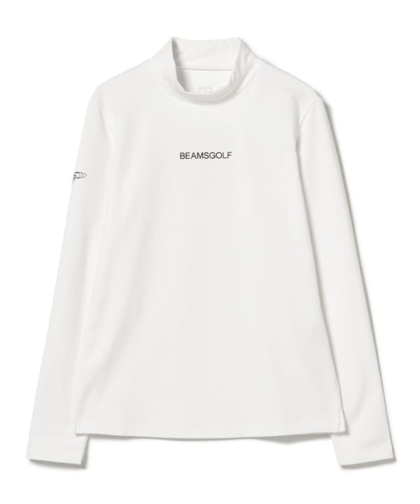 BEAMS GOLF レディース モックネックシャツ M ホワイト BEAMS GOLF（ビームス ゴルフ）〈WOMEN〉ORANGE LABEL / ストレッチ 裏