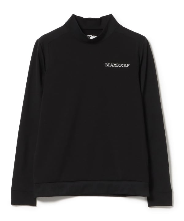 ORANGE LABEL / 切替 ストレッチ モックネック ロングスリーブシャツ