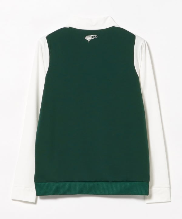 ORANGE LABEL / 切替 ストレッチ モックネック ロングスリーブシャツ