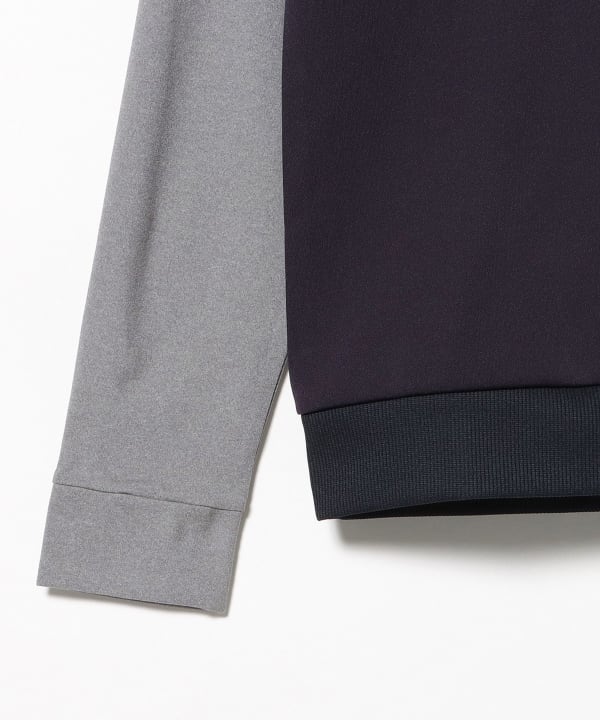 ORANGE LABEL / 切替 ストレッチ モックネック ロングスリーブシャツ