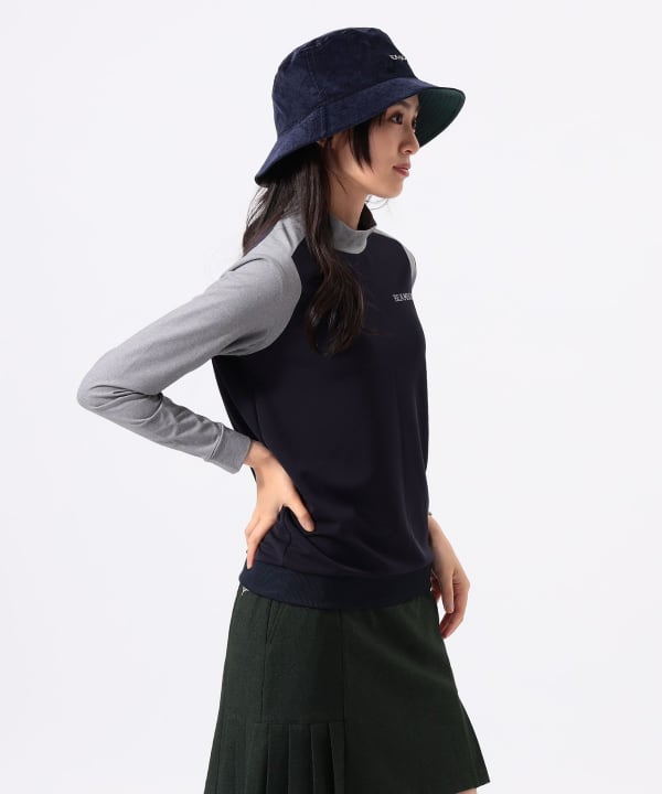 ORANGE LABEL / 切替 ストレッチ モックネック ロングスリーブシャツ Model：H170 B74 W60 H86　Size：M