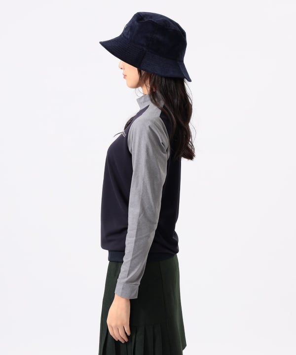 ORANGE LABEL / 切替 ストレッチ モックネック ロングスリーブシャツ Model：H170 B74 W60 H86　Size：M