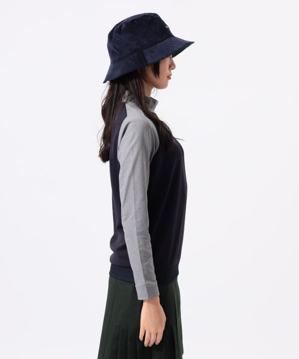 ORANGE LABEL / 切替 ストレッチ モックネック ロングスリーブシャツ Model：H170 B74 W60 H86　Size：M
