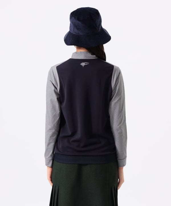 ORANGE LABEL / 切替 ストレッチ モックネック ロングスリーブシャツ Model：H170 B74 W60 H86　Size：M