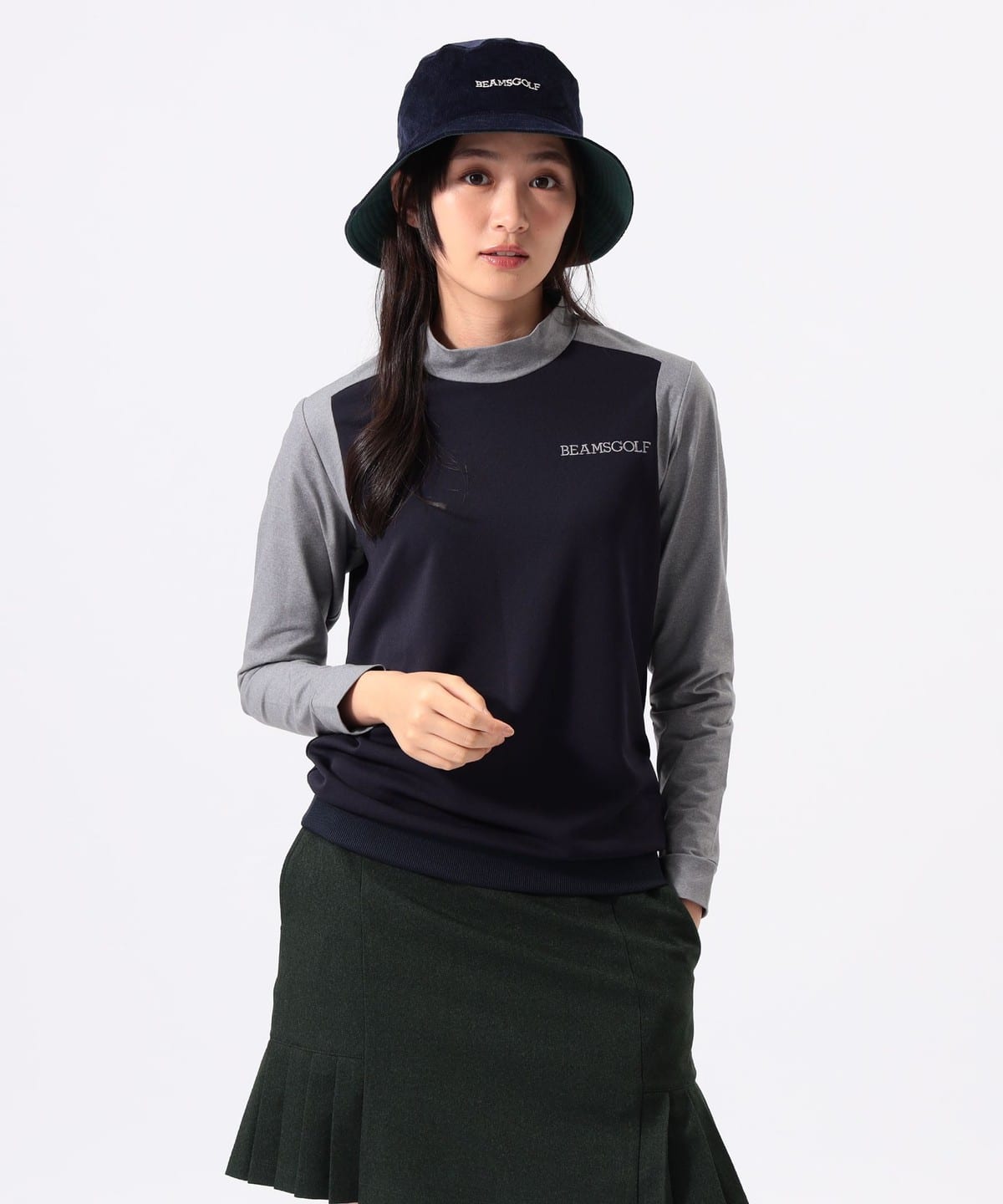 BEAMS GOLF（ビームス ゴルフ）ORANGE LABEL / 切替 ストレッチ モック