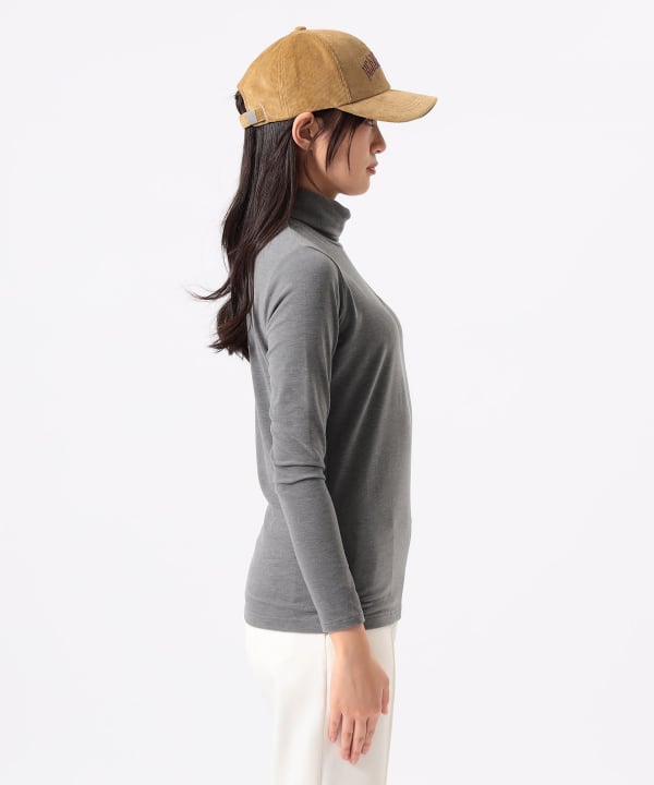 ORANGE LABEL / アーチロゴ ストレッチ モックネク シャツ Model：H170 B74 W60 H86　Size：M