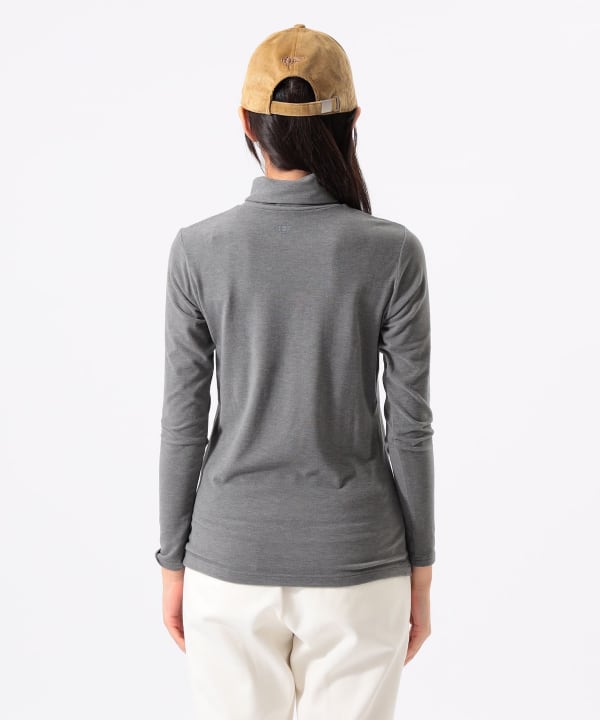 ORANGE LABEL / アーチロゴ ストレッチ モックネク シャツ Model：H170 B74 W60 H86　Size：M