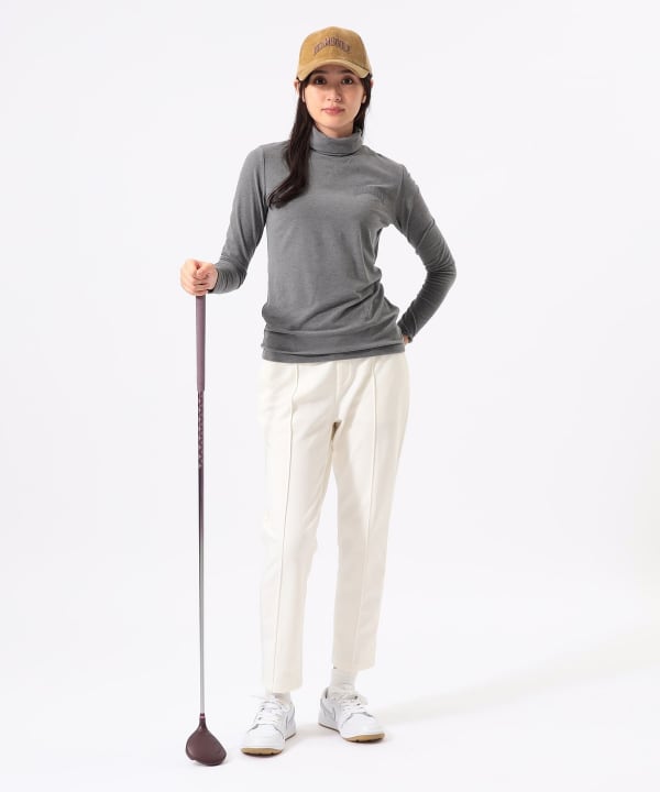 ORANGE LABEL / アーチロゴ ストレッチ モックネク シャツ Model：H170 B74 W60 H86　Size：M