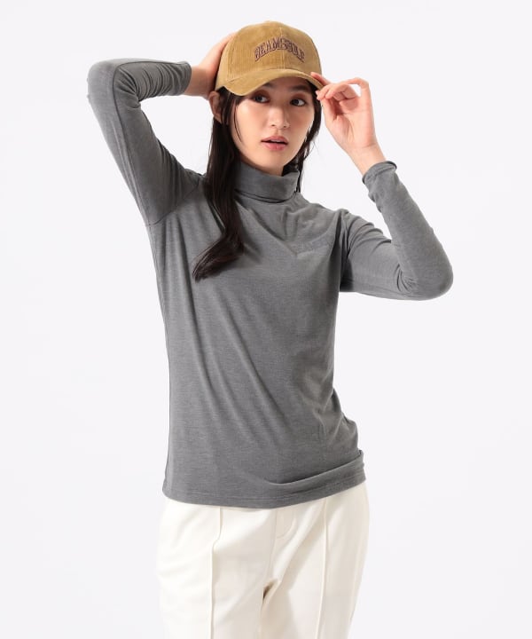 ORANGE LABEL / アーチロゴ ストレッチ モックネク シャツ Model：H170 B74 W60 H86　Size：M