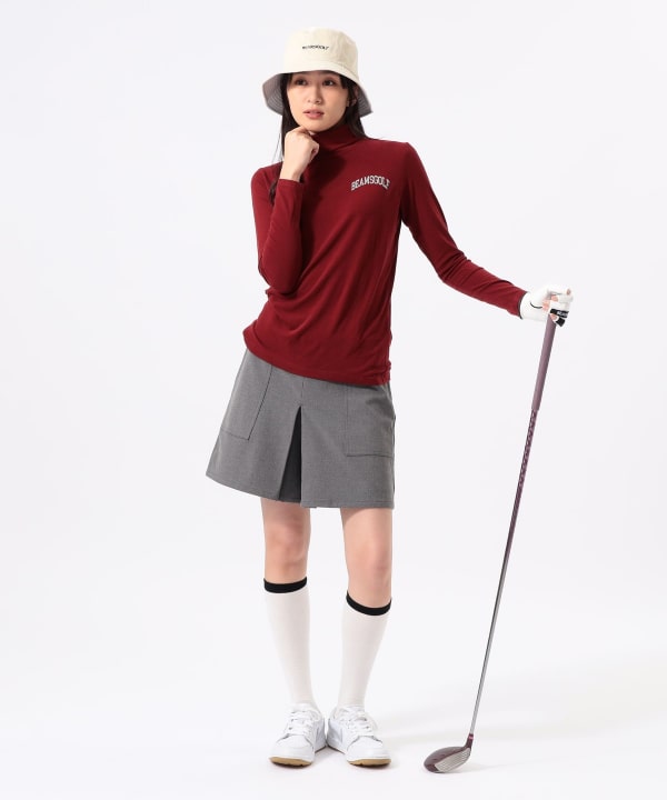 ORANGE LABEL / アーチロゴ ストレッチ モックネク シャツ Model：H170 B74 W60 H86　Size：M