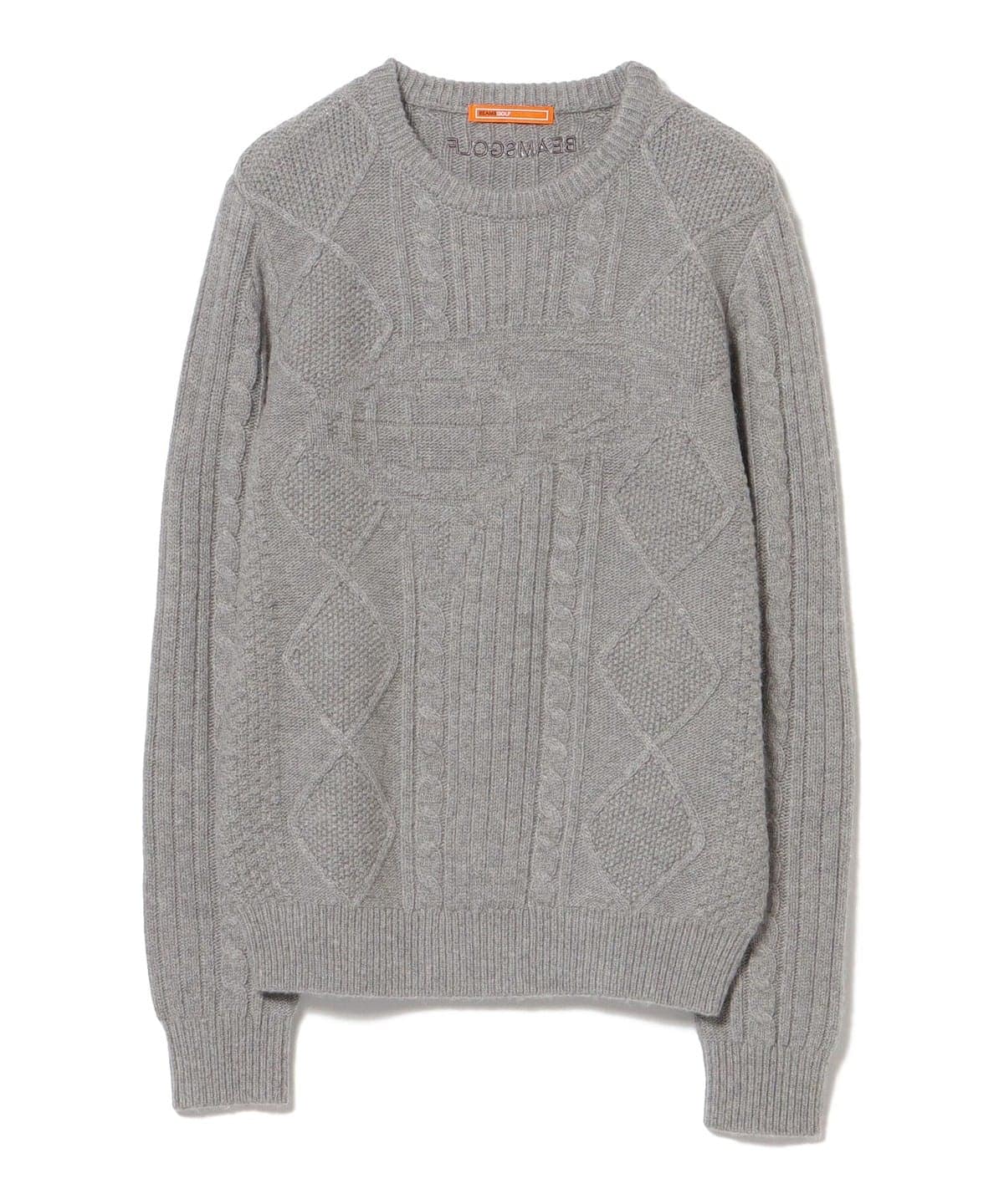 〈WOMEN〉ORANGE LABEL / 地球ロゴ ジャカードニット トップス WOMEN GREY ONE SIZE 〈WOMEN〉ORANGE LABEL / 地球ロゴ ジャカードニット トップス WOMEN GREY ONE SIZE