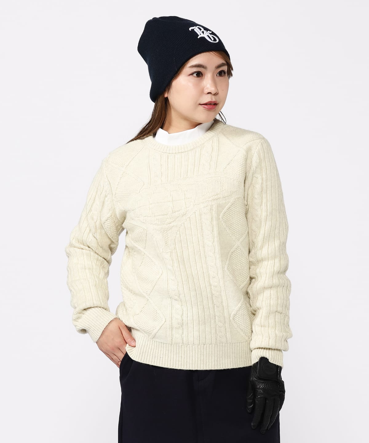 〈WOMEN〉ORANGE LABEL / 地球ロゴ ジャカードニット トップス WOMEN IVORY ONE SIZE 〈WOMEN〉ORANGE LABEL / 地球ロゴ ジャカードニット トップス WOMEN IVORY ONE SIZE