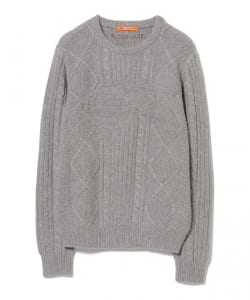 〈WOMEN〉ORANGE LABEL / 地球ロゴ ジャカードニット