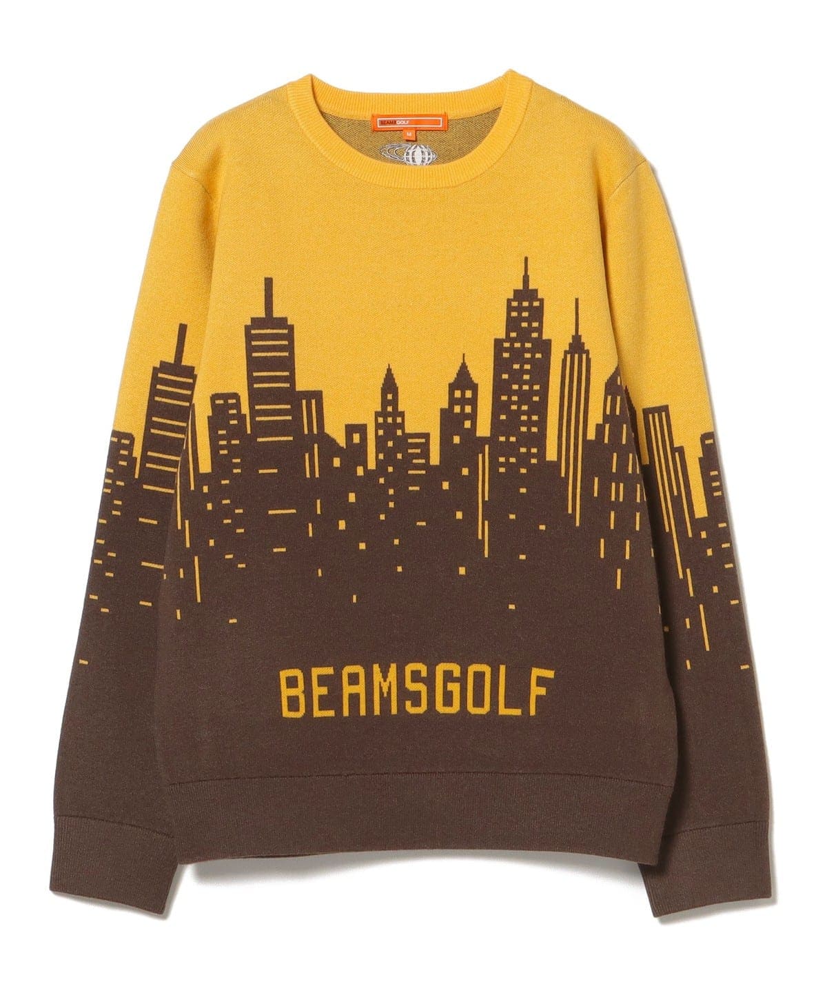 〈WOMEN〉ORANGE LABEL / マンハッタン ニットプルオーバー トップス WOMEN YELLOWxBROWN L 〈WOMEN〉ORANGE LABEL / マンハッタン ニットプルオーバー トップス WOMEN YELLOWxBROWN L