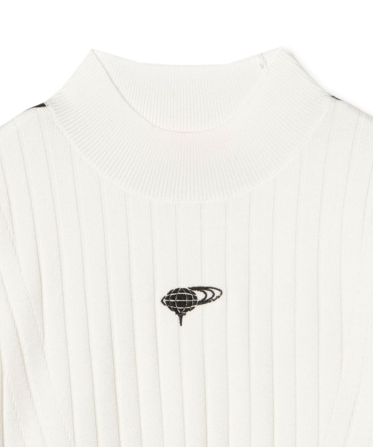 BEAMS GOLF☆2024バイカラーワイドリブモックネックニットS黄茶 BEAMS GOLF☆2024バイカラーワイドリブモックネックニットS黄茶