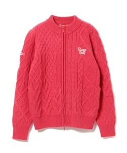 BEAMS GOLF ORANGE LABEL / パッチワーク風 ニット ブルゾン